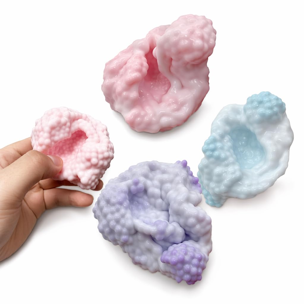 3 Pack Crunchy Squishy Balls Set, Stress Relief Tools for Office Workers, Hand Exercise Equipment for Focus Enhancement, Squishy Crunchy Stress Ball Collection