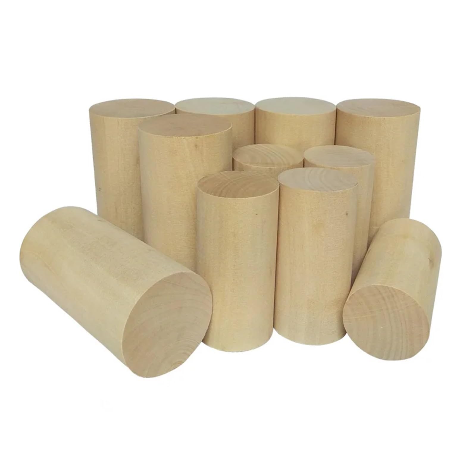 Kołki drewniane, Naturalne drewniane patyczki cylindryczne o średnicy 30/40/50 mm Opakowanie 10 sztuk do majsterkowania, wystroju wnętrz(30x60mm)