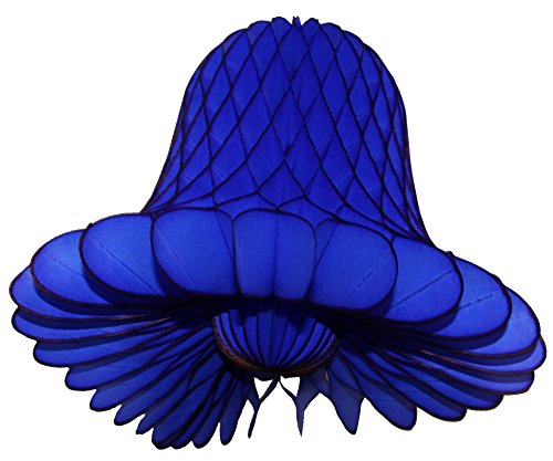 3-Pack 9 Inch Honeycomb Tissue Paper Bell (Dark Blue)
