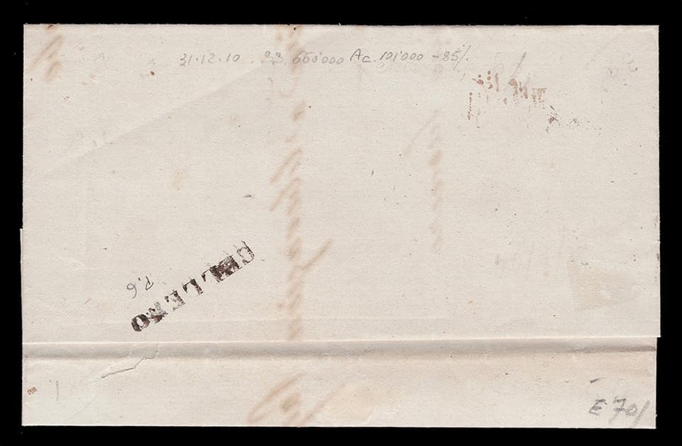 1864 Lettera da Montefiascone a Viterbo 2 Baj SAS.3 documento filatélico original 2