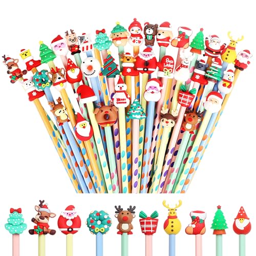 40 Lápices De Navidad Con Adornos Navideños, Lápices Divertidos, Accesorios De Navidad Para Niños, Accesorios De Cumpleaños 40 40 Lápices De Navidad Con Adornos Navideños, Lápices Divertidos, Accesorios De Navidad Para Niños, Accesorios De Cumpleaños 40