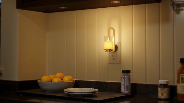 Image of Briignite Flameless Candle Night Light, Warm Night Lights Plug into Wall