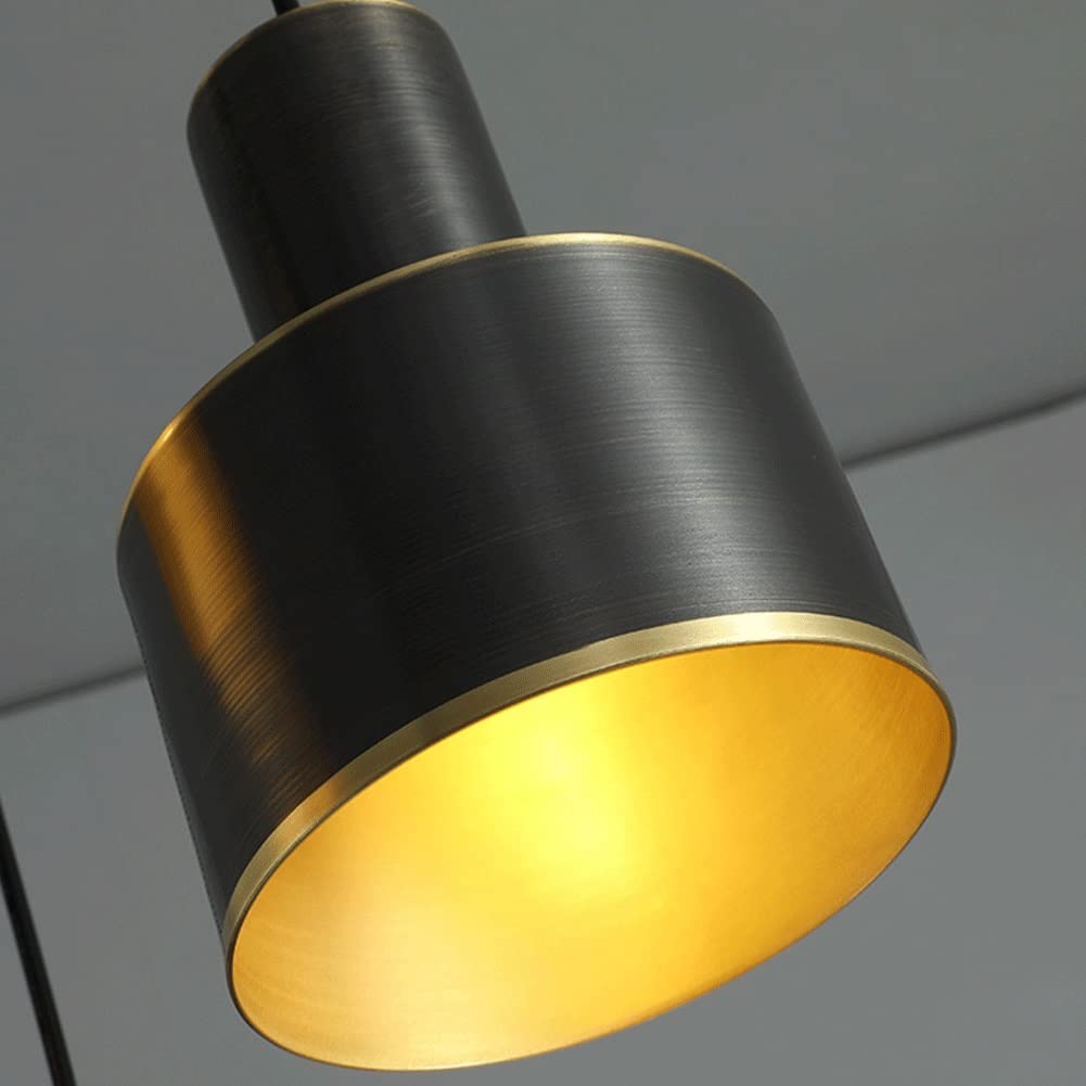 Żyrandol ze szczotkowanego mosiądzu Nordic kreatywny przemysł Żyrandol Regulowany metalowy wiszący Vintage Home Kuchnia Oprawa oświetleniowa do salonu Sypialnia Przedpokój Bar Cafe/D/a
