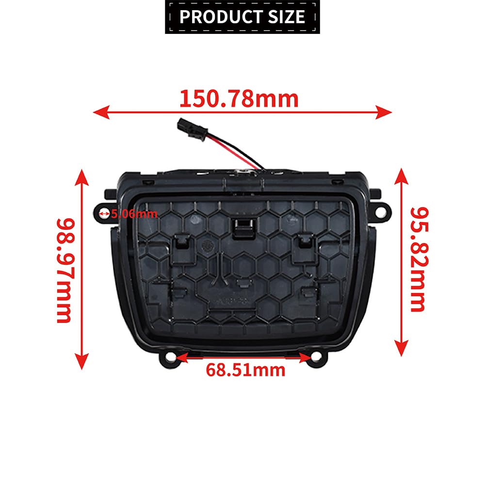 Posacenere Consolle Centrale Auto Compatibile con BMW 5er F10 F11 F18 520i 525i 2010-2017 51169206347