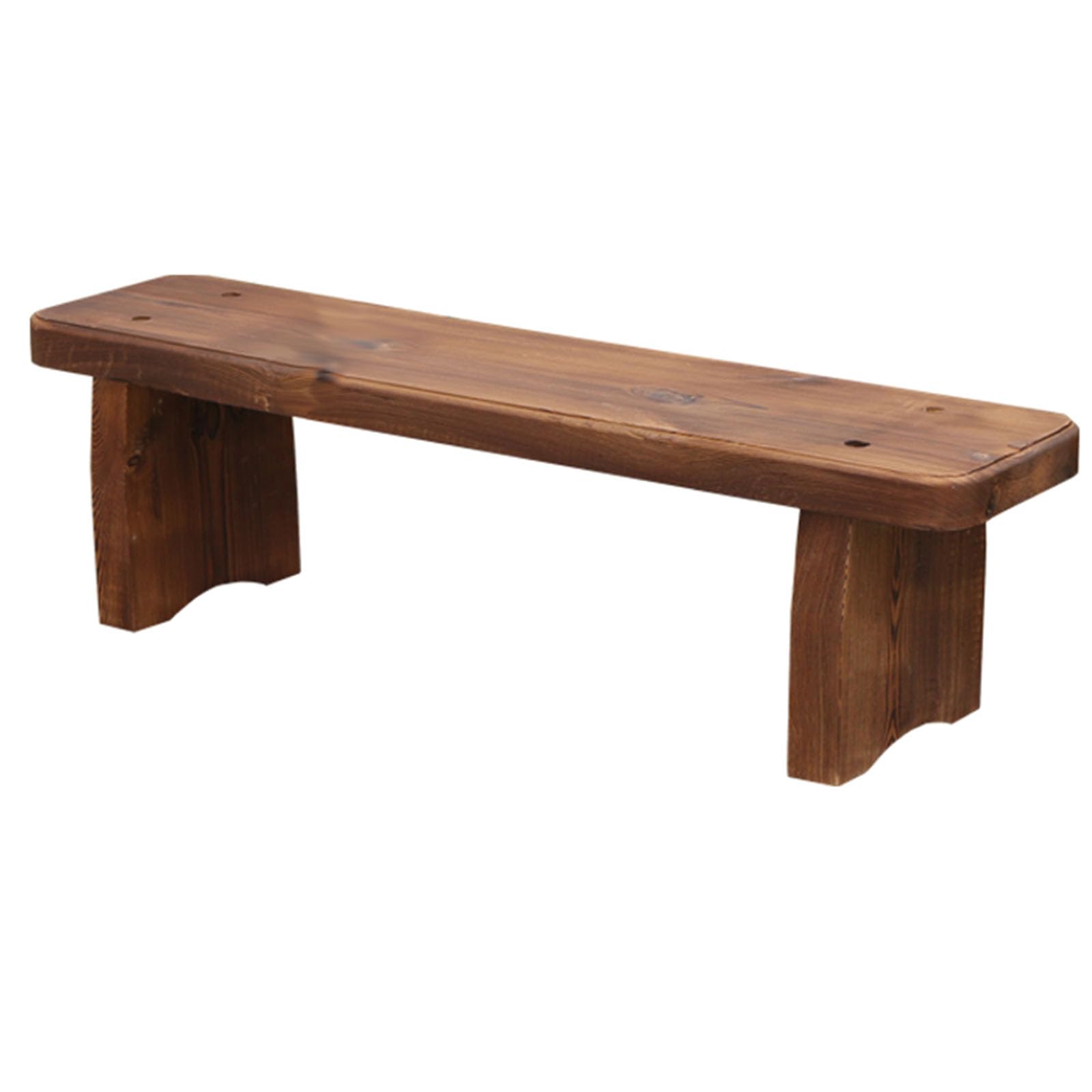 Banc de jardin en bois massif de 99 cm sans dossier pour porche
