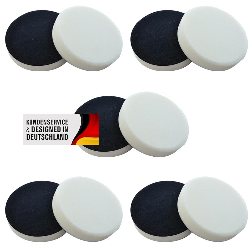 XXL Sparset – 10 x profesional Soft esponjas para máquina pulidora – Base adherente – 180 mm – Perfecta Auto abrillantador – pulir Set