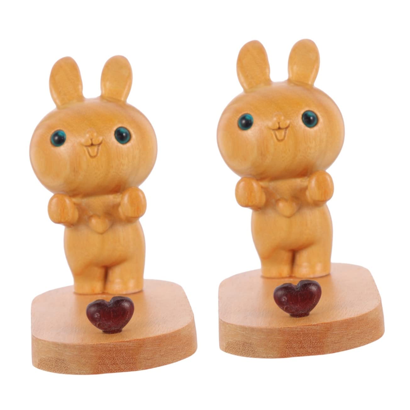 YARNOW 2pcs Rabbit Ornament Universal The Lazy Sandalwood