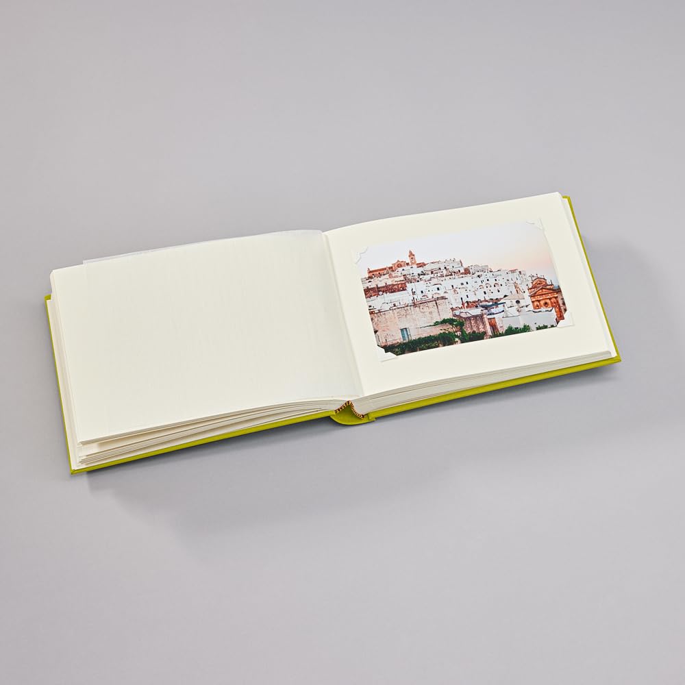 Semikolon 369950 Álbum Classic Small - 21,5 x 16 cm - 80 páginas de color crema, para fotos de 10 x 15 - matcha verde claro