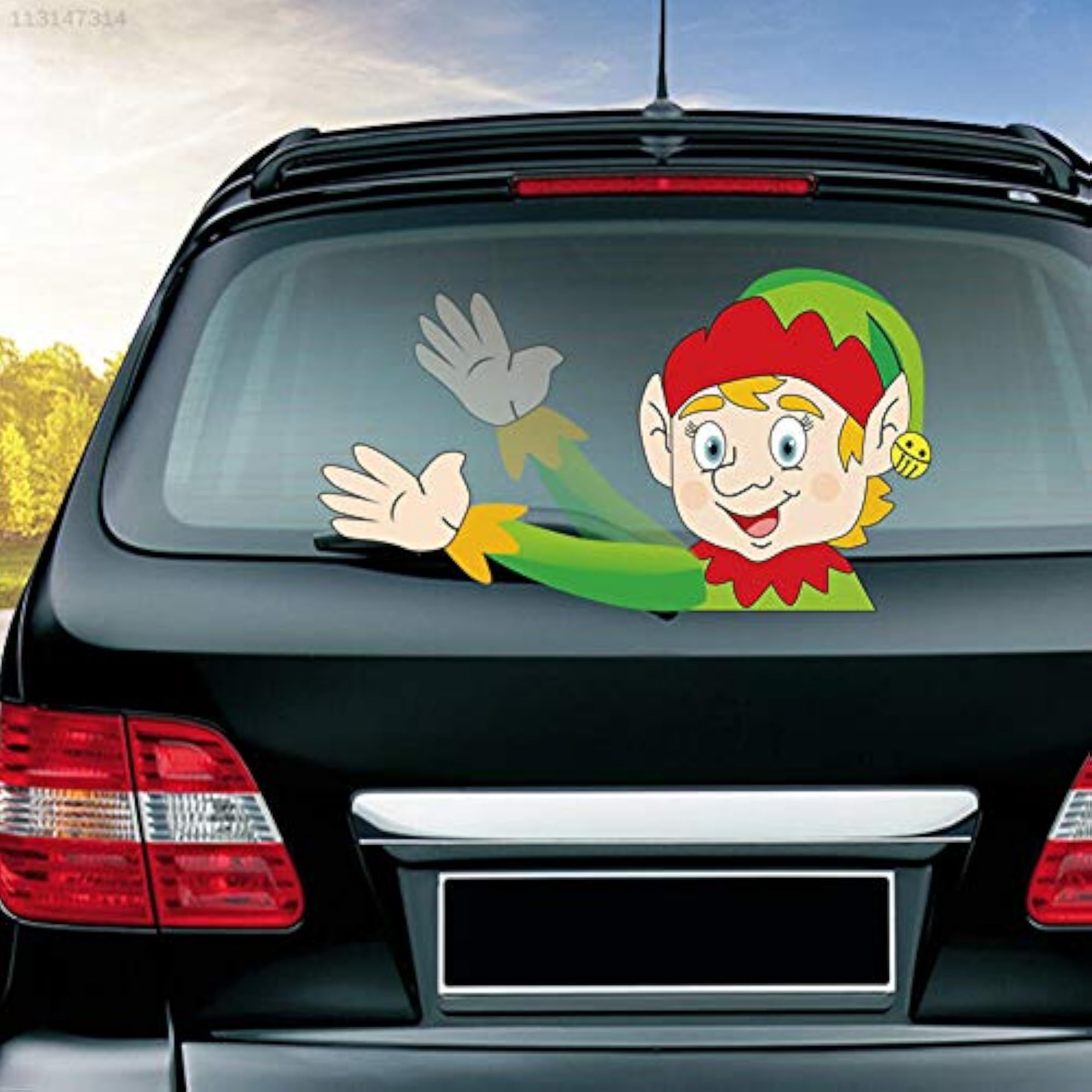 Funny Santa Claus Decoration Window Decal