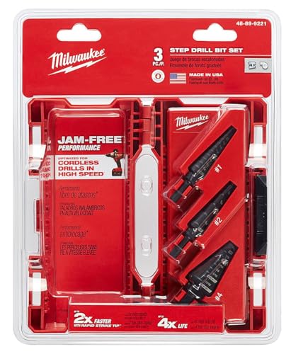 Image of Milwaukee 48-89-9221 3 Piece Step Drill Bit Set