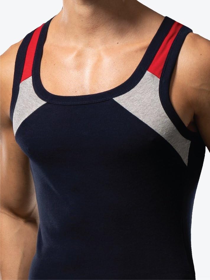 Image of Genx Men's Super Combed Cotton Gym Vest with Sports Style (Pack of 2) (Color May Vary)
