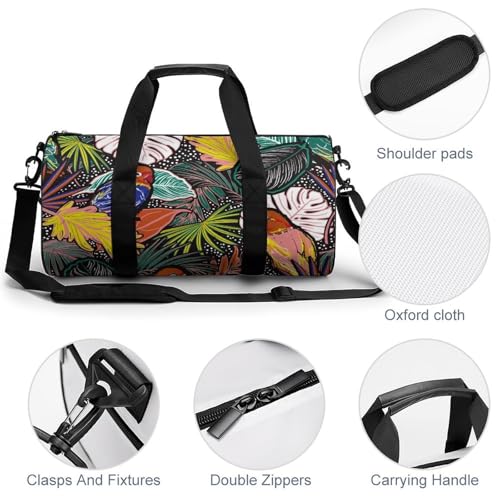 Sac de voyage oiseaux et feuilles idéal pour vos week-ends camping et randonnée - 5