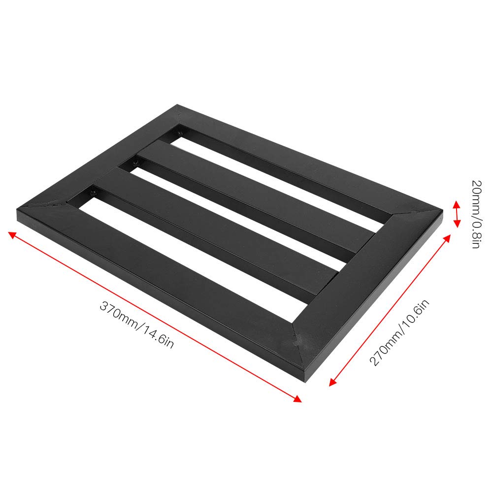 Metalowy przenośny pedalboard, pedał efektów gitarowych, pedał gitarowy, przenośny pedał, czarny na pedały efektów gitarowych