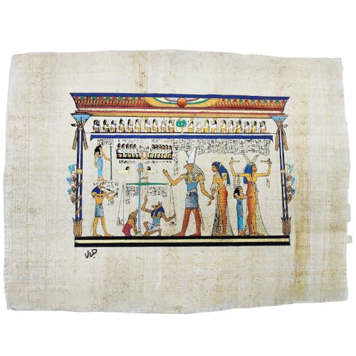 Papyrus égyptien authentique peint à la main, art ancien de 22x33 cm