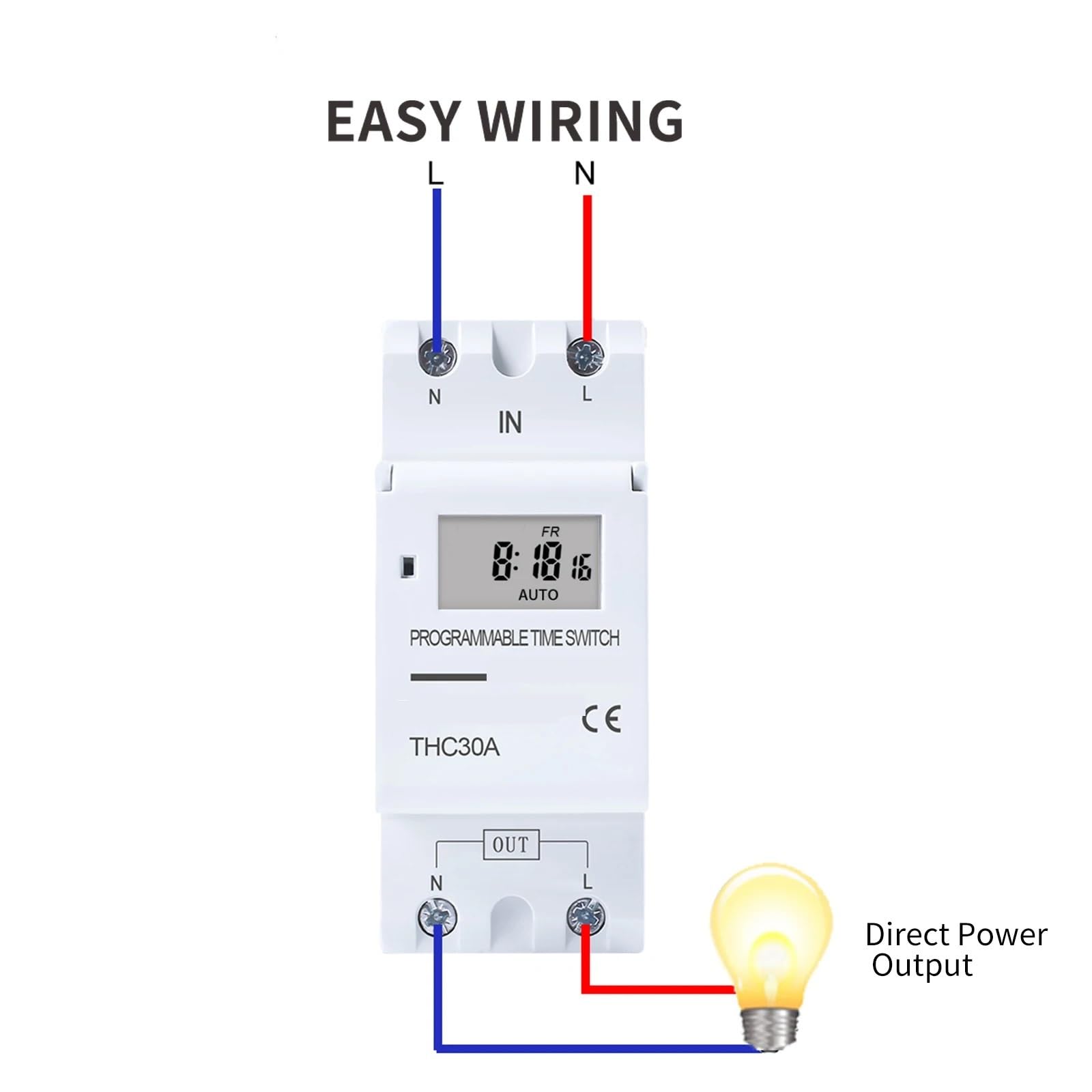 Nuovo Tipo su Guida DIN 2 Fili settimanale 7 Giorni programmabile Digitale Time Switch relè Controllo Timer AC 220 V 230 V 12 V 24 V 48 V 16 A 30 A(220V)