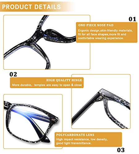 Image of DUCO Blue Light Glasses for Men Women Blue Ray Blocking Glasses Computer Glasses for Teens Non prescription Eyeglasses 5201