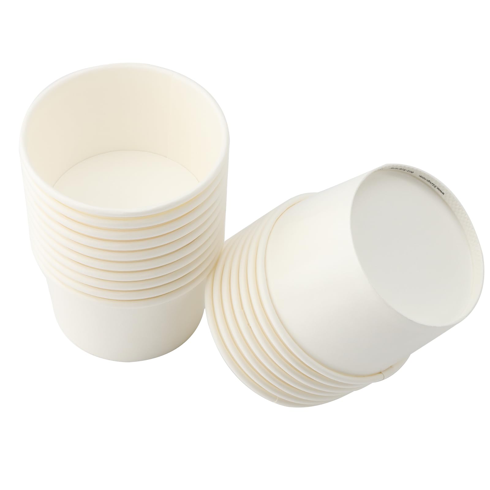 100 bicchieri di carta usa e getta da 200 ml, da dessert con coperchio a cupola, contenitori per gelato da asporto, per zuppe, gelati, yogurt surgelato