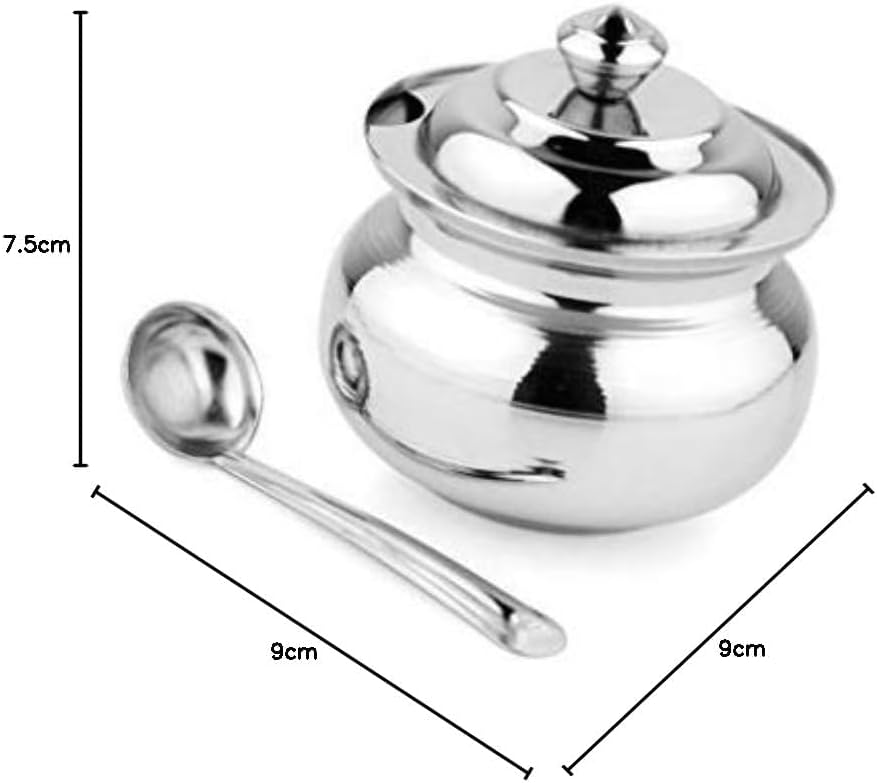 RV Stainless Steel Double Gravy Boat with Serving Spoon, Mirror Finish