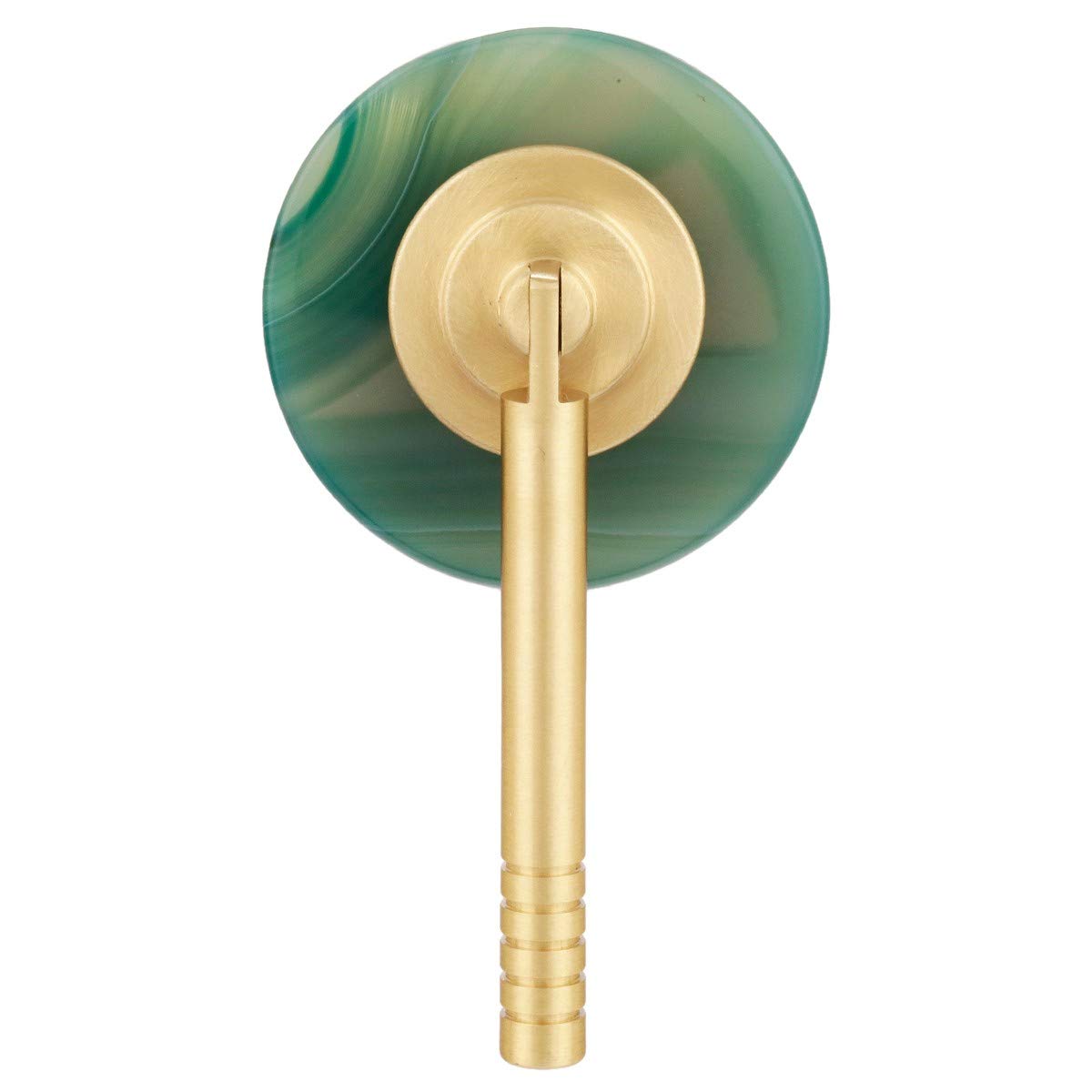 Bouton de tiroir en agate verte Rockcloud avec vis pour meuble