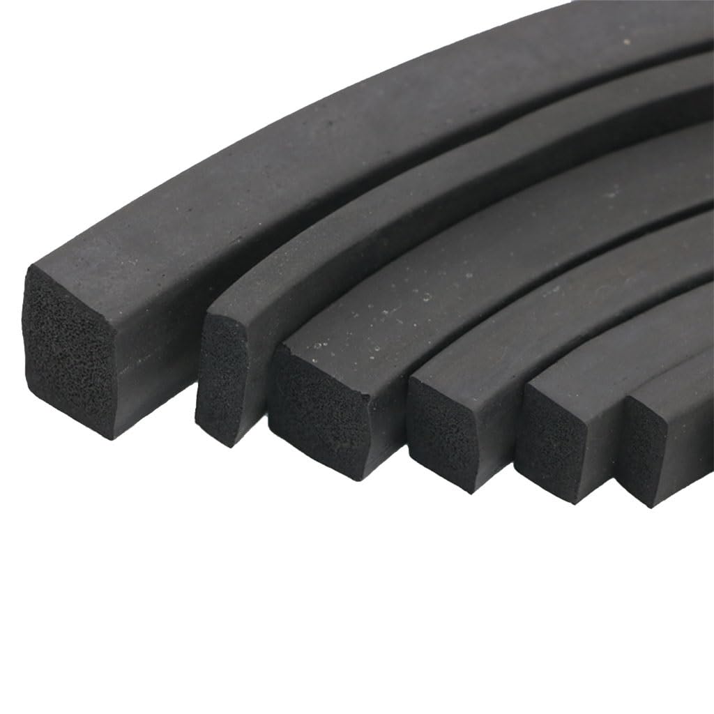 AYUWQZX Silicone Foam Seal Strip, EPDM Rubber Foam Sealing Strip Black Multiple Sizes(5x50mm)