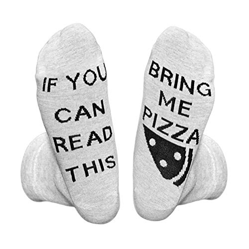 IF YOU CAN READ THIS Funny Saying Knitting Word Combed Cotton Crew Wine Coffee Beer Pizza Chocolate Socks for Men Women