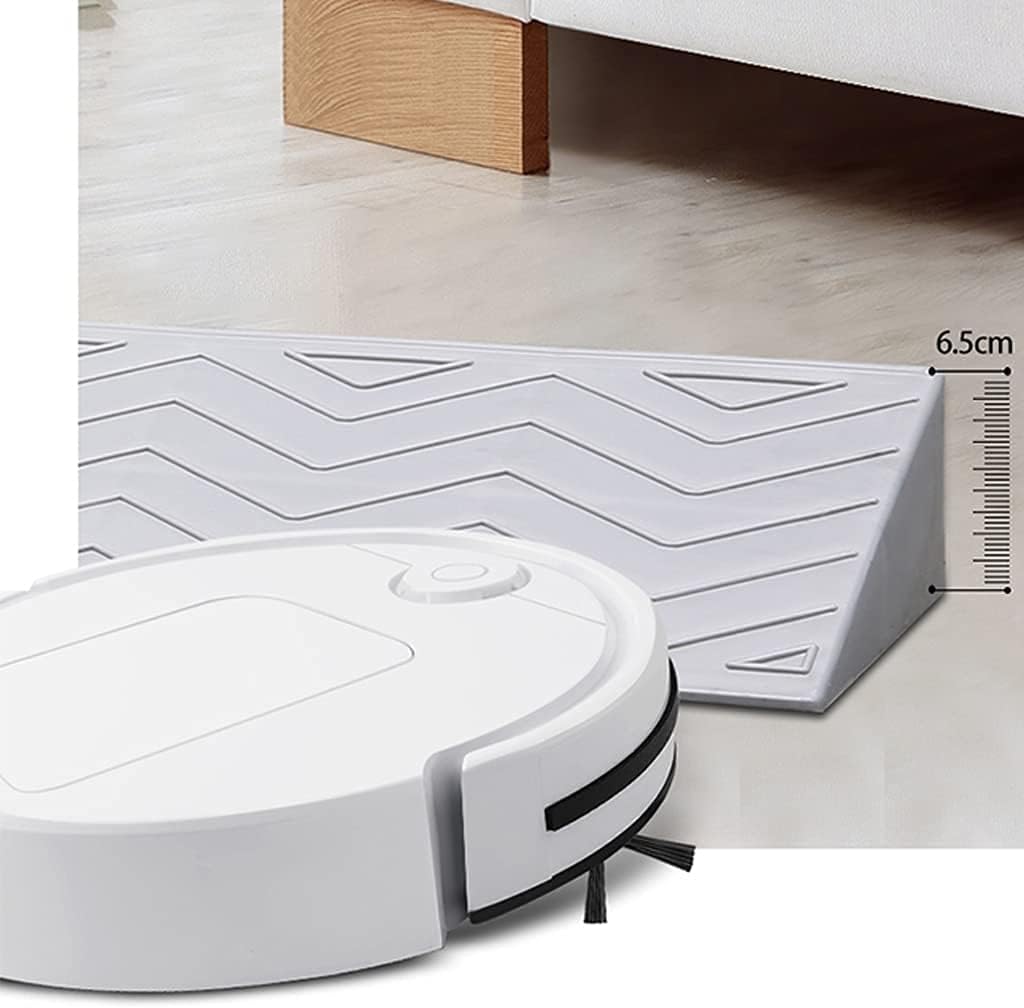 1-6Cm Rise Indoor Step Ramps Vacuum Robot Plastic Wheelchair Threshold Ramps for Car Bike Lawn Mower Cart Garage Warehouse/100X8X2Cm(39.4X3.2X0.8inch)
