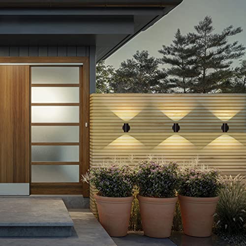 Image of Tubicen Outdoor Black Wall Sconce Lights Up Down