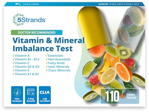 5Strands Nutrition Test, 112 Vitamins, Minerals, Amino Acids Tested, Identify Nutrient Absorption Issues, Holistic at Home Imbalance Testing, Results in 4 Days