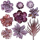 Tiita Small Artificial Succulent Plants Fake Faux Succulents Plants Floral for Garden Wedding Home...