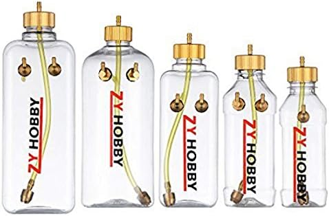 RC Engine Gas Fuel Tank 500ml, ZYHOBBY RC Transparent Fuel Bottle/Model Airplane Gas Tank 145 X 64mm- Shipped from US Warehouse