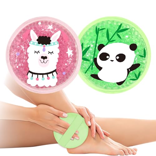 Image of Gel Ice Pack for Injuries 2 Packs Cute Reusable Hot Cold Gel Packs