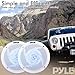Pyle Marine Speakers - 5.25 Inch 2 Way Waterproof and Weather Resistant Outdoor Audio Stereo Sound System with LED Lights, 180 Watt Power and Low Profile Slim Style - 1 Pair - PLMRS53WL