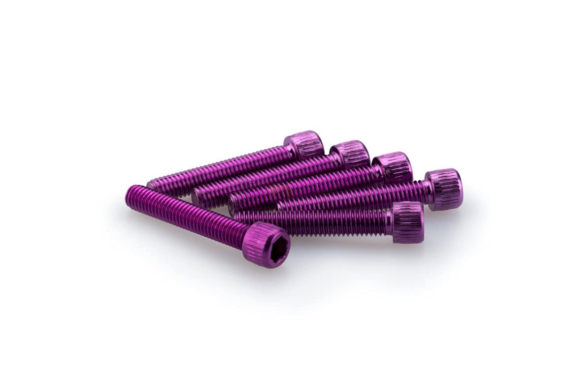 Puig 0346l Blister 6 Screws, M6, 35 mm, Purple