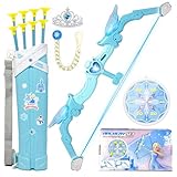 GirliGlee Frozen Toys for Girls,Bow and Arrow Set for Kids, Archery Set with 8 Suction Cup Arrows and LED Lights,Frozen Toys Christmas Princess Accessories Set for Girls Ages 3 4 5 6 7 8 9 10+