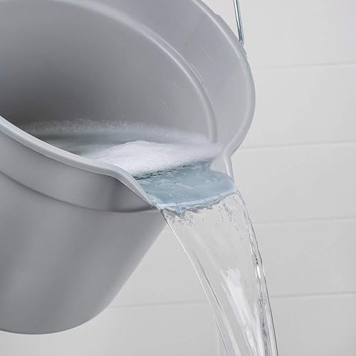 Miniatura 6 de Rubbermaid Commercial Products - BRUTE Cubo redondo de 3.5 galones para trabajo pesado resistente a la corrosión, gris (FG261400GRAY), 1 unidad