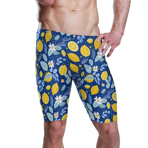 UMIRIKO Lemon Fruit Summer Mens Swim Jammers Swimsuit XL B0402682