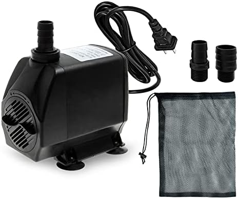 Newpol 800GPH 45W Fountain Pump, Submersible Water Pump with Free Filter Bag for Pond, Aquarium, Hydroponic