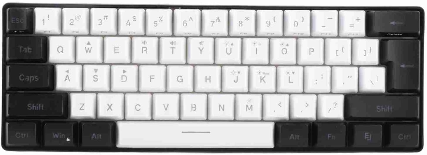 Yosoo Health Gear Mini RGB Keyboard, Clado Multiple Modes and Led Backlighting Mechanical Keyboard, Mechanical Keyboard with A Stand, Type C for Working Or Primer Gaming, Device (White)