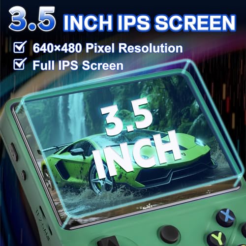 Image of RG36PRO Retro Video Game Console - Support 30000+Classic Games, 3.5-Inch Screen, 64G TF Card, 3000mAh Battery, Portable Console with Open Source System, Gift for Adult or Partner - Green
