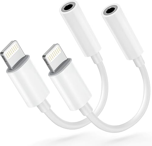 Miniatura 11 de Adaptador Lightning a conector de auriculares de 0.138 in con certificación MFi de Apple, calidad de audio premium y chip DAC para escuchar música,