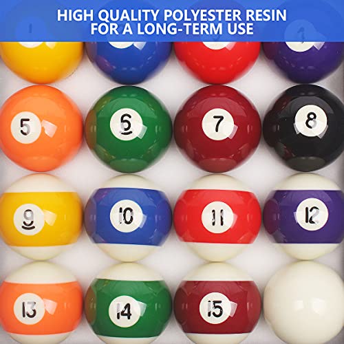 VSSAL Regulation Billiard Balls, Glossy Pool Table Ball, Complete 16