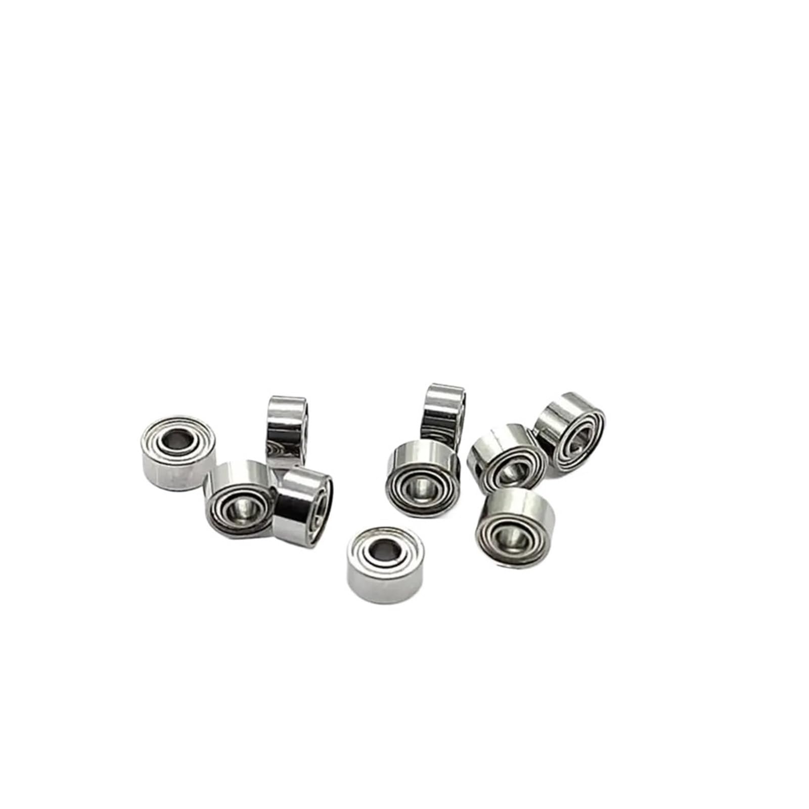 Lot de 10/50/100 Mini roulements à Billes à Gorge Profonde de Haute qualité, diamètre intérieur: 1, 1,5, 2, 2,5mm, diamètre extérieur: 3, 4, 5, 6, 7, 8mm(100Pcs,2.5x6x1.8 Open)