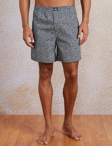 Image of Amazon Brand - Symbol Men's Cotton Printed Boxer Shorts (Combo Pack of 2) Casual | Underwear | Half Pants | Short Pant - Regular Fit with Back Pocket