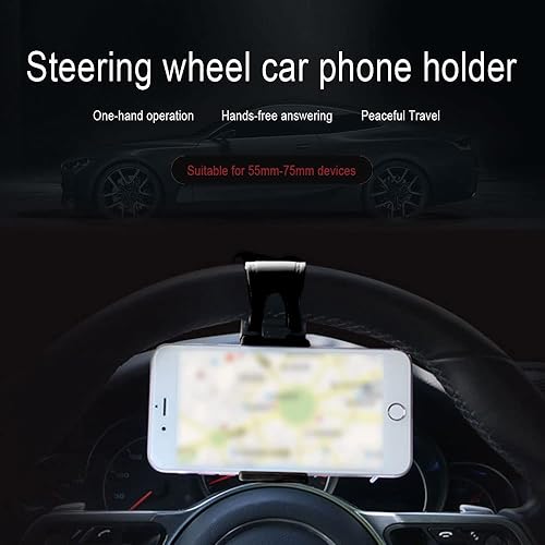 Miniatura 7 de HAOBO Soporte para Teléfono de Coche - Soporte Ajustable para Coche, Soporte de Teléfono para Volante, Soporte Universal para Teléfono Móvil,