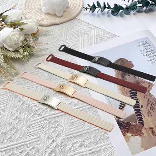 Personalized Medical Alert Bracelet - Magnetic Silicon Customized Emergency ID Bracelet, Engraved Medic Info Wristband for Autism, Allergy, Diabetes, Epilepsy2