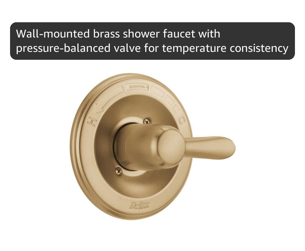 Delta Faucet Lahara 14 Series Shower Trim Kit – Venetian Bronze, 5-Spray Touch-Clean Shower Head (Valve Not Included)