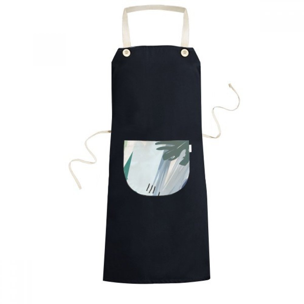Tablier de cuisine avec poche noir au motif plantes résumé pour vos moments de partage