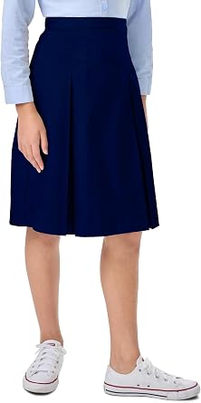 Classroom School Uniforms Little Kid Longer Length Kick Pleat Skirt 55791A | Girls Fit, Longer Length, Side Zip, Button at Waist, Easy-care fabric, Comfortable Fit, Easy Care, School Uniform Essentials