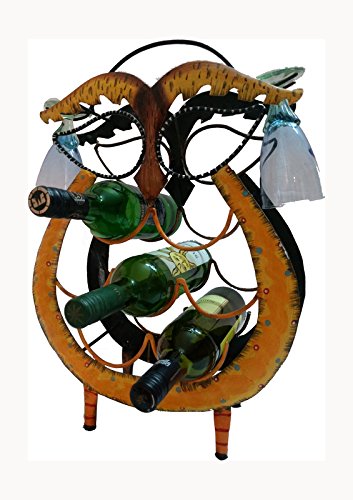 Aagam Art Owl Wine Rack