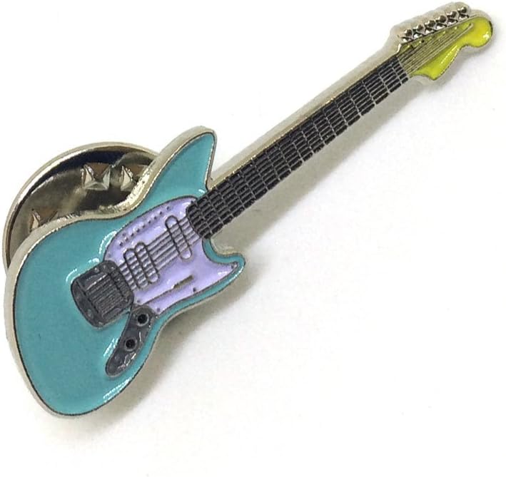 Sonic Blue Offset Guitar Pin Badge